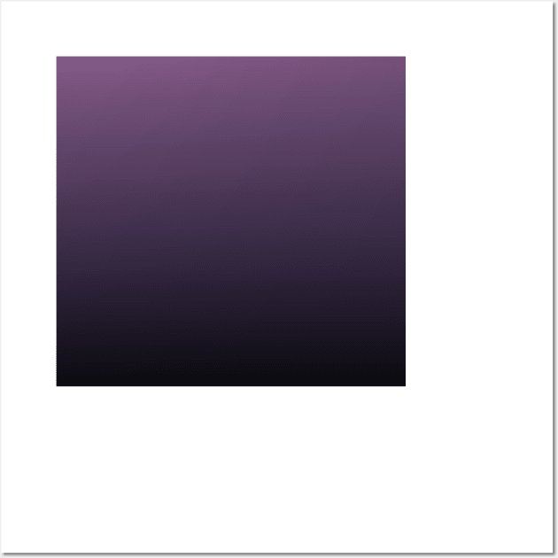 Black and purple gradient. Wall Art by ColorKingdom